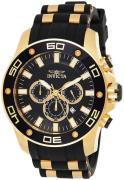 Invicta Herrklocka 26086 Pro Diver Svart/Gulguldtonat stål Ø50 mm