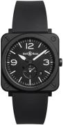 Bell & Ross BR-S-CERAMIC-MATTE Br S Quartz Svart/Gummi