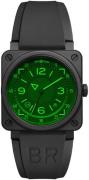 Bell & Ross Herrklocka BR-03-92-HUD Br 03-92 Grön/Gummi