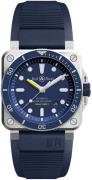 Bell & Ross Herrklocka BR-03-92-DIVER-BLUE Instruments Blå/Gummi