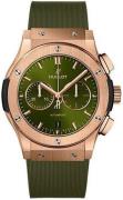 Hublot Herrklocka 541.OX.8980.RX Classic Fusion Grön/Gummi Ø42 mm