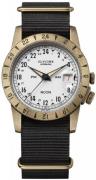 Glycine Herrklocka GL0378 Airman Vintage Vit/Textil Ø40 mm