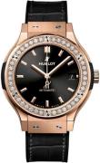 Hublot Damklocka 565.OX.1480.LR.1204 Classic Fusion Svart/Gummi Ø38