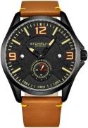 Stührling Original Herrklocka 3934.7 Aviator Svart/Läder Ø43 mm