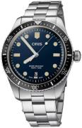 Oris Herrklocka 01 733 7707 4055-07 8 20 18 Diving Blå/Stål Ø40 mm