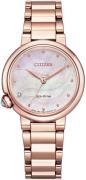 Citizen Damklocka EM0912-84Y Elegance Rosa/Roséguldstonat stål Ø30