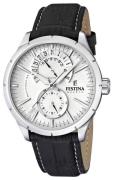 Festina Herrklocka F16573-1 Dress Silverfärgad/Läder Ø46 mm