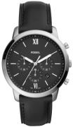 Fossil Herrklocka FS5452 Neutra Chronograph Svart/Läder Ø44 mm