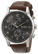 Hugo Boss Herrklocka 1513494 Chronograph Grå/Läder Ø44 mm