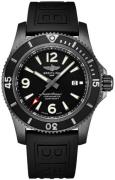 Breitling Herrklocka M17368B71B1S1 Superocean Ii 46 Svart/Gummi Ø46