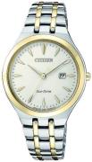 Citizen Damklocka EW2494-89B Elegance Antikvit/Gulguldtonat stål