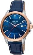 Ferrè Milano Herrklocka FM1G157L0021 Lenio Blå/Läder Ø42 mm