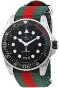 Gucci Herrklocka YA136209A Dive Svart/Textil Ø45 mm