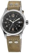 Hamilton Herrklocka H70595593 Khaki Field Svart/Läder Ø40 mm