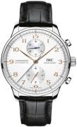 IWC Herrklocka IW371604 Portuguese Silverfärgad/Läder Ø40.9 mm