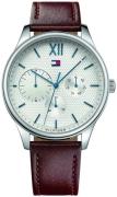 Tommy Hilfiger Herrklocka 1791418 Silverfärgad/Läder Ø44 mm