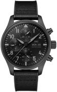 IWC Herrklocka IW388106 Pilots Svart/Gummi Ø41 mm