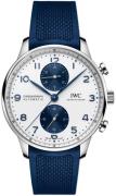 IWC Herrklocka IW371620 Portugieser Vit/Gummi Ø41 mm