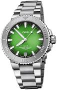 Oris Herrklocka 01 400 7763 4117-SET Aquis Grön/Stål Ø43.5 mm