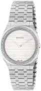 Gucci 25H Damklocka YA163503 Vit/Stål Ø30 mm