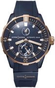 Ulysse Nardin Herrklocka 1185-170-3-BLUE Diver Blå/Gummi Ø44 mm