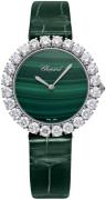 Chopard Damklocka 13A419-1601 Diamond Hour Grön/Läder Ø35.75 mm