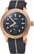 Oris Herrklocka 01 401 7764 3185-Set Diving Blå/Textil Ø40 mm