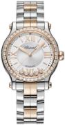 Chopard Damklocka 278608-6004 Happy Sport Silverfärgad/18 karat