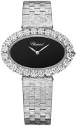 Chopard Damklocka 10A376-1008 L Heure Du Diamant Svart/18 karat vitt