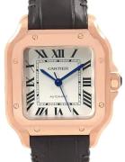 Cartier Herrklocka WGSA0012 Santos De Vit/Läder