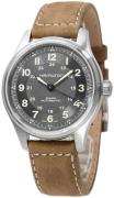 Hamilton Herrklocka H70545550 Khaki Field Svart/Läder Ø42 mm