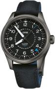 Oris Herrklocka 01 798 7768 4284-Set Aviation Svart/Läder Ø41 mm