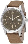 Hamilton Herrklocka H70305993 Khaki Field Brun/Textil Ø40 mm