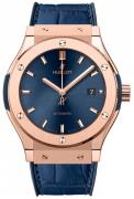 Hublot Herrklocka 542.OX.7180.LR Classic Fusion Blå/Läder Ø42 mm