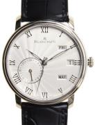 Blancpain Herrklocka 6670-1542-55B Villeret Silverfärgad/Läder Ø40