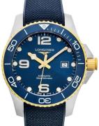 Longines Herrklocka L3.782.3.96.9 HydroConquest Blå/Gummi Ø43 mm