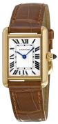 Cartier Damklocka W1529856 Tank Louis Silverfärgad/Läder 29.5x22 mm