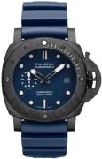 Panerai Herrklocka PAM01232 Submersible Blå/Gummi Ø44 mm