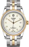 Tudor M55003-0083 Glamour Date Vit/Gulguldtonat stål Ø36 mm