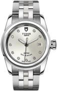 Tudor Damklocka M51000-0002 Glamour Date Silverfärgad/Stål Ø26 mm