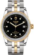 Tudor M55023-0022 Glamour Date Svart/Gulguldtonat stål Ø36 mm