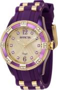 Invicta Damklocka 43555 Angel Champagnefärgad/Gummi Ø38 mm