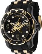 Invicta Herrklocka 42325 NHL Svart/Gulguldtonat stål Ø48 mm