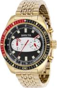 Invicta Herrklocka 40527 Speedway Svart/Gulguldtonat stål Ø43 mm