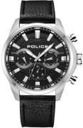 Police Herrklocka PEWJF2204207 Menelik Svart/Läder Ø46 mm