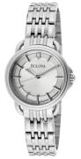 Bulova Damklocka 96L171 Dress Vit/Stål Ø30.7 mm