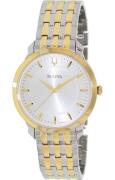 Bulova Herrklocka 98A121 Dress Silverfärgad/Gulguldtonat stål Ø41