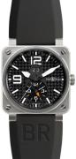 Bell & Ross Herrklocka BR03-51GMT BR 03-51 Svart/Gummi Ø42 mm