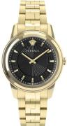 Versace Damklocka VEPX01321 Greca Svart/Gulguldtonat stål Ø38 mm