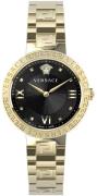 Versace Damklocka VE2K00721 Greca Svart/Gulguldtonat stål Ø36 mm